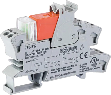 4045454424145 - 788-512 - Relaismodul 24 V AC 8 A 2 CO