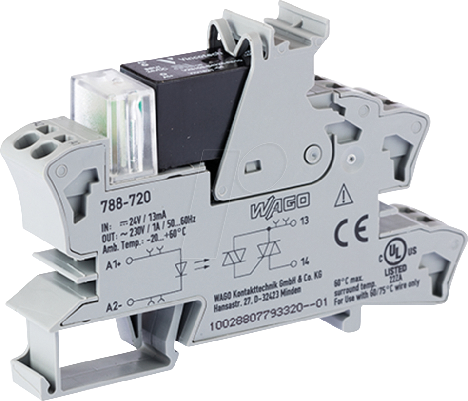 4045454743888 - 788-720 - Solid-State-Relaismodul IN DC 24 V OUT AC 24 … 240 V 1 A