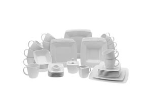 4045486113840 - Kombiservice CREATABLE Geschirr-Set VICTORIA Geschirr-Sets Gr 50 tlg weiß Geschirr-Sets für 6 Personen Service weiß 50 Teile