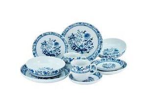 4045486154034 - Kombiservice CREATABLE Geschirr-Set Allround Zwiebelmuster Geschirr-Sets Gr 10 tlg weiß (weiß blau) Geschirr-Sets für 1 und 2 Personen Service mit traditionellem Zwiebelmuster-Dekor 10 Teile