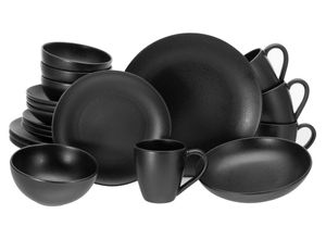 4045486168154 - Kombiservice CREATABLE Magic Black Coupe Geschirr-Sets Gr 20 tlg schwarz Geschirr-Sets für 4 Personen Spezialglasur mit glänzenden Sprenkeln