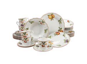 4045486170324 - Kombiservice CREATABLE Geschirr-Set Flora Orchard Geschirr-Sets Gr 30 tlg bunt (weiß bunt) Geschirr-Sets für 6 Personen Service Mikrowellengeeignet