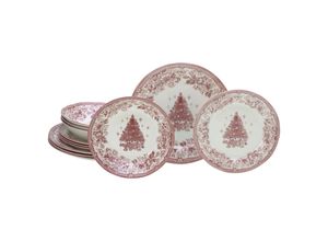 4045486170492 - CreaTable Tellerset 12-tlg Tannenbaum rot