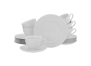 4045486176074 - Kaffeeservice CREATABLE Barcelona Geschirr-Sets Gr 18 tlg weiß Geschirr-Sets für 6 Personen klassischer Manufakturstil