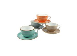 4045486177255 - CreaTable Kaffeetassen Set 8-tlg Vintage Nature bunt