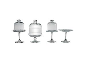 4045486178849 - Tortenplatten Set 4-tlg Mini Patisserie transparent