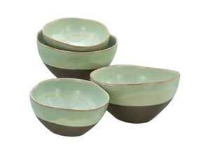 4045486196690 - Basalt Bowls Salbei 4-teiliges Geschirrset Bowl Set aus Steinzeug