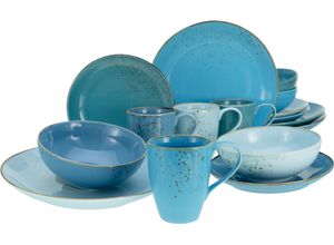 4045486200632 - CreaTable Kombiservice Nature Collection aus Steinzeug 16-teilig blau