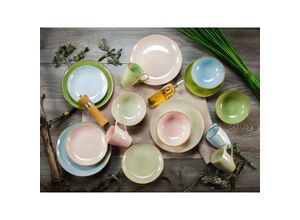 4045486204500 - Kombiservice CREATABLE Geschirr-Set NATURE COLLECTION Pastell Geschirr-Sets Gr 16 tlg bunt (rosa hellmint hellblau natur) Geschirr-Sets für 4 Personen Service Pastelltöne 16 Teile