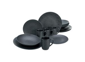 4045486205392 - Kombiservice CREATABLE Schiefer Black Geschirr-Sets Gr 16 tlg schwarz Geschirr-Sets für 4 Personen robuste kratzfeste seidenmatte Glasur