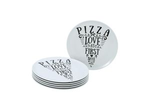 4045486215698 - Pizzateller Set IN LOVE 6-teiliges Geschirrset Pizzateller aus Porzellan