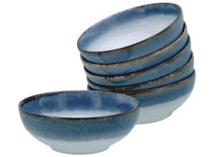 4045486216923 - Cascade Bowls Blau 6-teiliges Geschirrset Smoothie Bowl Set aus Steinzeug