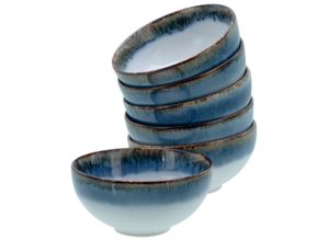 4045486218163 - Cascade Dipschalen Blau 6-teiliges Geschirrset Dip-Schalen Set aus Steinzeug