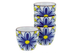 4045486218903 - Aladin Blau 4-teiliges Geschirrset Espresso Set aus Steinzeug