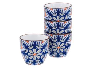 4045486218927 - Aladin Blau 4-teiliges Geschirrset Espresso Set aus Steinzeug