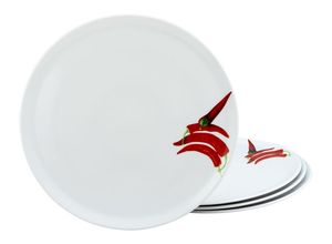 4045486234330 - CreaTable Pizzateller 4-tlg Kräuter weiss