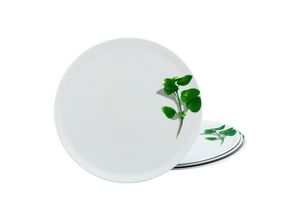 4045486234354 - CreaTable Pizzateller 4-tlg Kräuter weiss