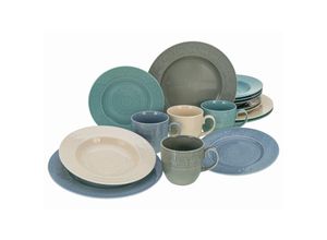 4045486238178 - Kombiservice CREATABLE Geschirr-Set Classico colors Geschirr-Sets Gr 16 tlg bunt Geschirr-Sets für 4 Personen Service mit ausdrucksstarkem Relief 16 Teile