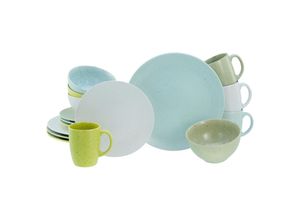 4045486238437 - Kombiservice CREATABLE Geschirr-Set Service Jona Geschirr-Sets Gr 16 tlg bunt Geschirr-Sets für 4 Personen kleine Sprenkel auf seidenmatter Glasur 16 Teile