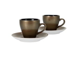 4045486258497 - CreaTable Espressoset 4-tlg Golden Days schwarz