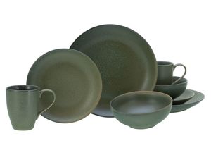 4045486258565 - Kombiservice CREATABLE Sierra Nevada Geschirr-Sets Gr 8 tlg grün Geschirr-Sets für 1 und 2 Personen reaktive Spezialglasur jedes Stück ein Unikat