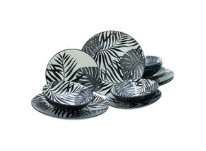 4045486258619 - CreaTable Tellerset 12-tlg Tropicana schwarz