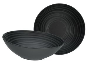 4045486330049 - CreaTable Salatschüssel 2-tlg Lava Stone schwarz