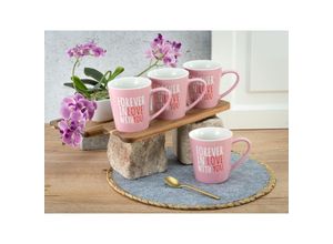 4045486330346 - CreaTable Kaffeebecher 4-tlg Love Collection rot