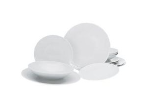 4045486330704 - Teller-Set CREATABLE Geschirr-Set Sofia Geschirr-Sets Gr 12 tlg weiß Teller-Set Service klassisch elegantes Relief 12 Teile für 4 Personen