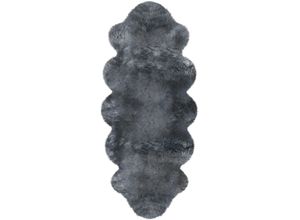 4045538018208 - Fellteppich HEITMANN FELLE Doppel-Lammfell Teppiche Gr B L 62 cm x 175 cm 70 mm 1 St grau Esszimmerteppiche echtes Austral Lammfell auch als Bettvorleger geeignet