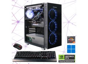 4045643073673 - GAMEMAX Gaming-PC Draco XD 7367 Computer DDR5 RAM Windows 11 Gr Microsoft Windows 11 Home (64 Bit) 32 GB RAM 1000 GB SSD schwarz