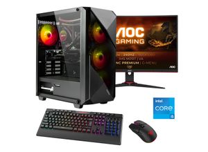 4045643124054 - E (A bis G) HYRICAN Gaming-PC-Komplettsystem Striker SET02405 Computer-Komplettsysteme DDR5 Windows 11 inklusive 27 Curved Monitor AOC C27G2ZEBK Gr Microsoft Windows 11 Home (64 Bit) 32 GB RAM 2000 GB SSD schwarz PC Sets