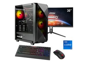 4045643124146 - F (A bis G) HYRICAN Gaming-PC-Komplettsystem Striker SET02414 Computer-Komplettsysteme DDR5 Windows 11 inklusive 30 Curved Monitor MSI Optix MAG301CR2 Gr Microsoft Windows 11 Home (64 Bit) 16 GB RAM 1000 GB SSD schwarz PC Sets