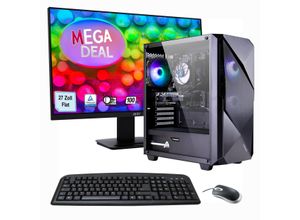 4045643124863 - E (A bis G) HYRICAN PC-Komplettsystem MegaDeal Gaming-PC-Set Striker Computer-Komplettsysteme Windows 11 + MSI PRO MP273ADE Monitor 69cm (27) + Maus & Tastatur Gr Microsoft Windows 11 Home (64 Bit) 32 GB RAM schwarz