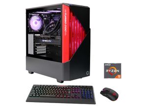 4045643271697 - GAMEMAX Gaming-PC Contac BR 7169 Computer Windows 11 Gr Microsoft Windows 11 Home (64 Bit) 16 GB RAM 1000 GB SSD schwarz (schwarz rot) Gaming PCs