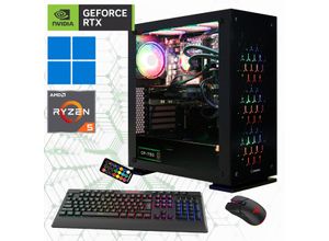 4045643271758 - GAMEMAX Gaming-PC Onyx II 7175 Computer DDR5 PCIe SSD Gen4 Windows 11 Gr Microsoft Windows 11 Home (64 Bit) 16 GB RAM 1000 GB SSD schwarz Gaming PCs