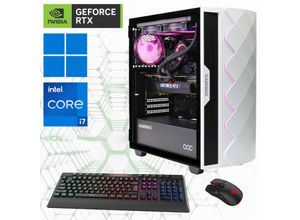 4045643272373 - GAMEMAX Gaming-PC Computer DDR5-RAM PCIe SSD Gen4 Windows 11 Gr Microsoft Windows 11 Home (64 Bit) 32 GB RAM 2000 GB SSD weiß (diamond wt 7237) Gaming PCs