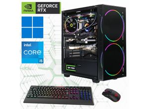 4045643272588 - GAMEMAX Gaming-PC Computer DDR5-RAM PCIe SSD Gen4 Windows 11 Gr Microsoft Windows 11 Home (64 Bit) 32 GB RAM 2000 GB SSD schwarz (black hole 7258) Gaming PCs Bestseller