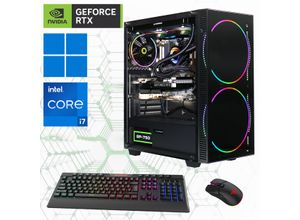 4045643272595 - GAMEMAX Gaming-PC Computer DDR5-RAM PCIe SSD Gen4 Windows 11 Gr Microsoft Windows 11 Home (64 Bit) 32 GB RAM 2000 GB SSD schwarz (black hole 7259) Gaming PCs