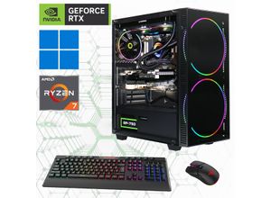 4045643272601 - GAMEMAX Gaming-PC Computer DDR5-RAM PCIe SSD Gen4 Windows 11 Gr Microsoft Windows 11 Home (64 Bit) 32 GB RAM 2000 GB SSD schwarz (black hole 7260) Gaming PCs