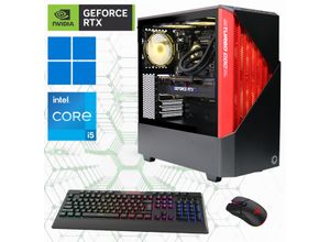 4045643272762 - GAMEMAX Gaming-PC Contac BR 7276 Computer DDR5-RAM PCIe SSD Gen4 Windows 11 Gr Microsoft Windows 11 Home (64 Bit) 32 GB RAM 2000 GB SSD schwarz (schwarz rot) Gaming PCs