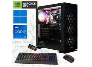 4045643272915 - GAMEMAX Gaming-PC Onyx II 7291 Computer DDR5-RAM PCIe SSD Gen4 Windows 11 Gr Microsoft Windows 11 Home (64 Bit) 32 GB RAM 2000 GB SSD schwarz Gaming PCs
