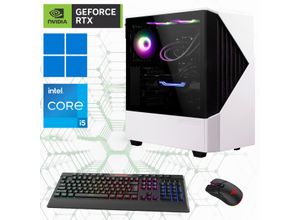 4045643272977 - GAMEMAX Gaming-PC Computer DDR5-RAM PCIe SSD Gen4 Windows 11 Gr Microsoft Windows 11 Home (64 Bit) 32 GB RAM 2000 GB SSD weiß (horizon 7297) Gaming PCs