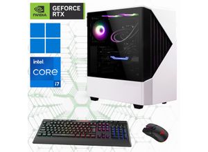 4045643272984 - GAMEMAX Gaming-PC Computer DDR5-RAM PCIe SSD Gen4 Windows 11 Gr Microsoft Windows 11 Home (64 Bit) 32 GB RAM 2000 GB SSD weiß (horizon 7298) Gaming PCs