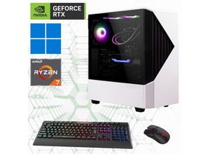 4045643273011 - GAMEMAX Gaming-PC Computer DDR5-RAM PCIe SSD Gen4 Windows 11 Gr Microsoft Windows 11 Home (64 Bit) 32 GB RAM 2000 GB SSD weiß (horizon 7301) Gaming PCs