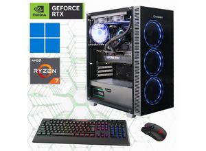 4045643273240 - GAMEMAX Gaming-PC Computer PCIe SSD Gen4 Windows 11 Gr Microsoft Windows 11 Home (64 Bit) 32 GB RAM 2000 GB SSD schwarz (draco xd 7324) Gaming PCs
