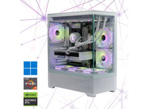 4045643273370 - GAMEMAX Gaming-PC ICE 7337 Computer DDR5 RAM PCIe SSD Gen4 Windows 11 Gr Microsoft Windows 11 Home (64 Bit) 32 GB RAM 2000 GB SSD weiß Gaming PCs