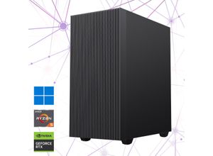 4045643273479 - GAMEMAX Edge 7347 AMD Ryzen? 5 5500 16 GB DDR4-SDRAM 960 GB SSD NVIDIA GeForce RTX 4060 Windows 11 Home Tower PC Schwarz 4045643273479