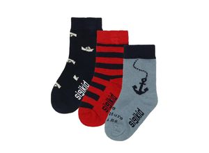 4045646232145 - Sigikid - Socken NAUTIC 3er-Pack in bunt Gr16-18