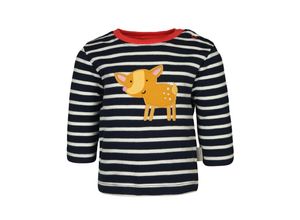 4045646253966 - Sigikid - Langarmshirt REH gestreift in dunkelblau weiß Gr86